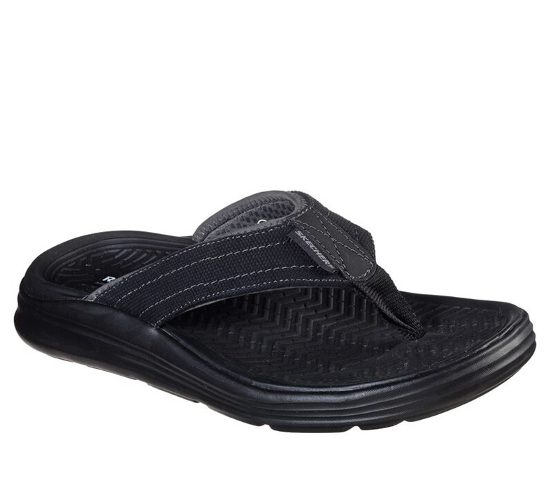 Skechers Relaxed Fit: Sargo - Wolters - Mens Flip Flops Black [AU-ED3997]